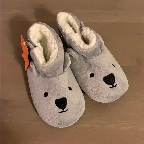🆕 Gymboree Grey Koala Slippers - Children’s Size 11/12 - Picture 2 of 4